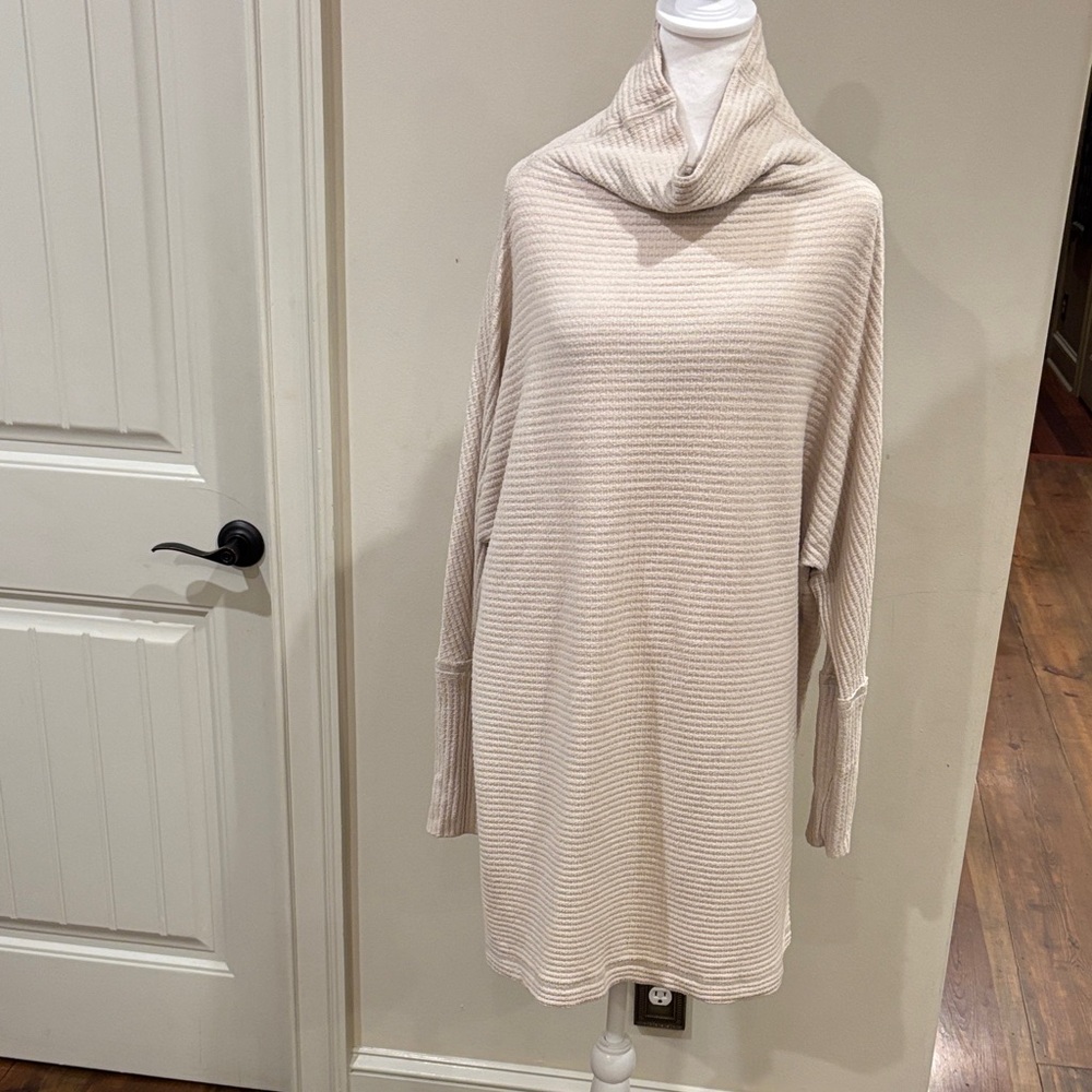 We The Free Cream Turtleneck Dress